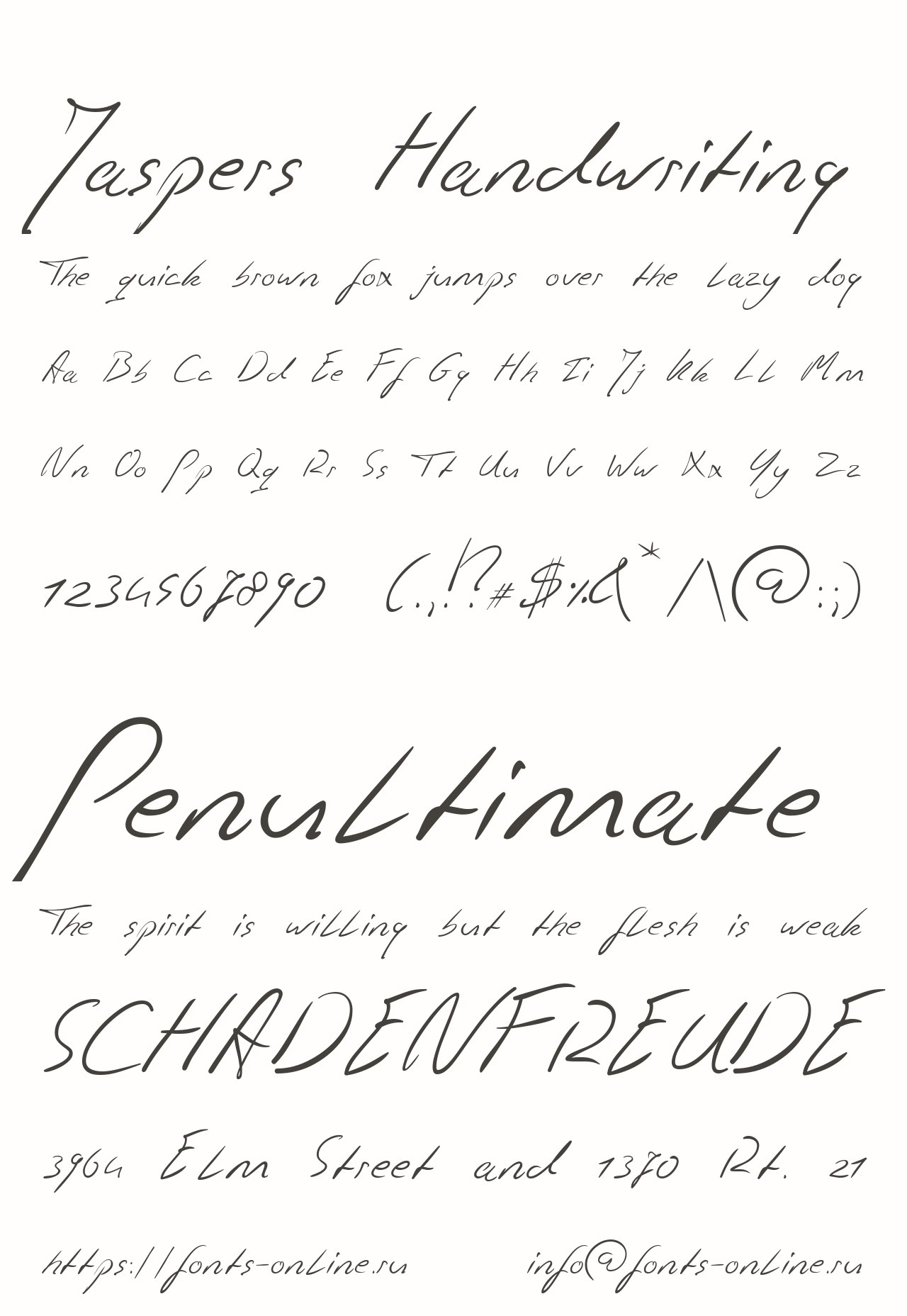 Jaspers Handwriting Free Font Download